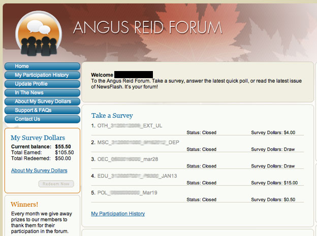 Angus Reid Forum – Canadian Paid Surveys