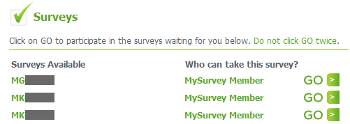 Available surveys